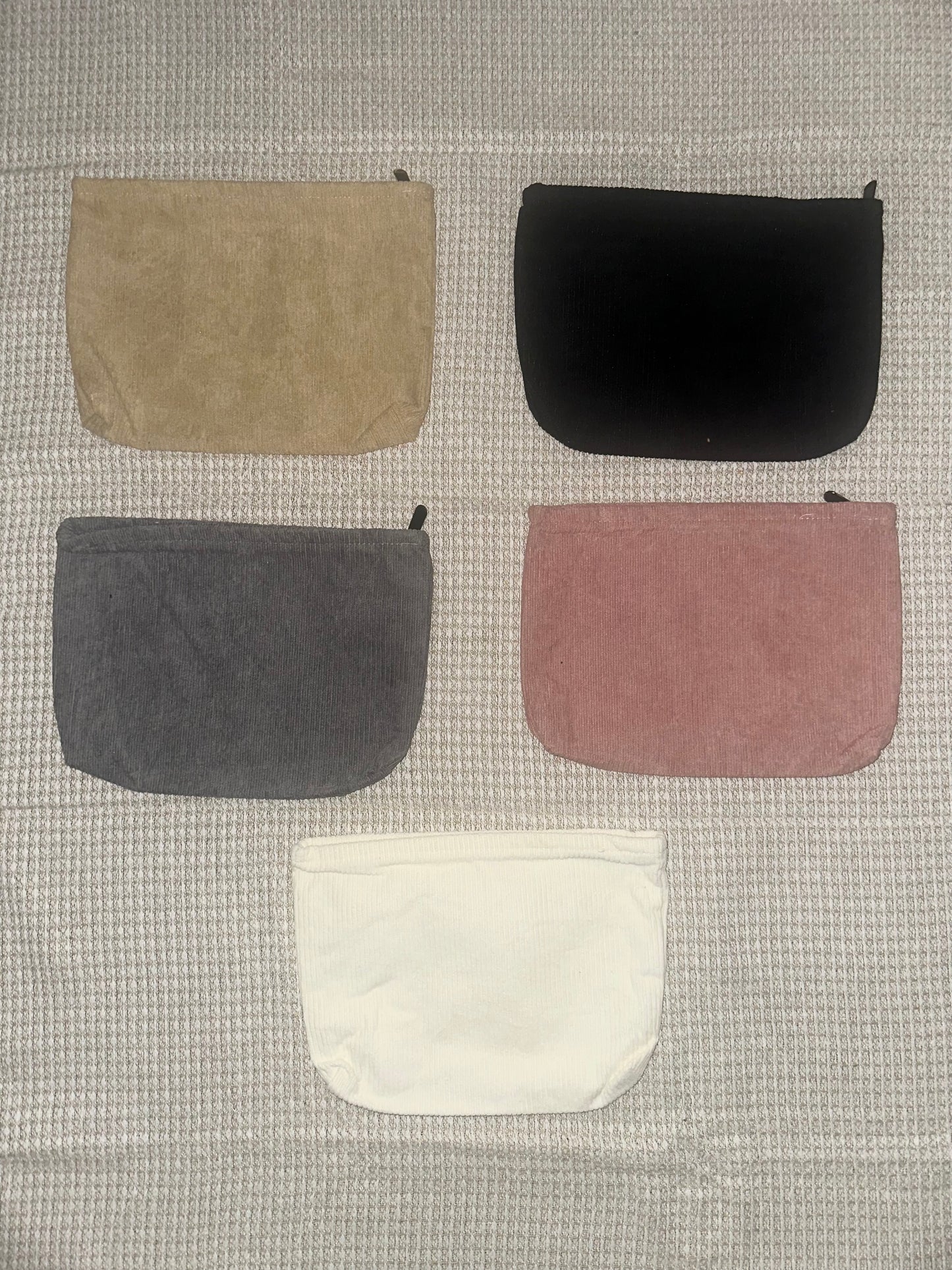Trousse personnalisée en tissu côtelé