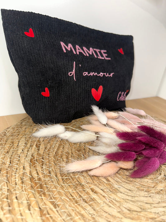 Trousse personnalisée en tissu côtelé