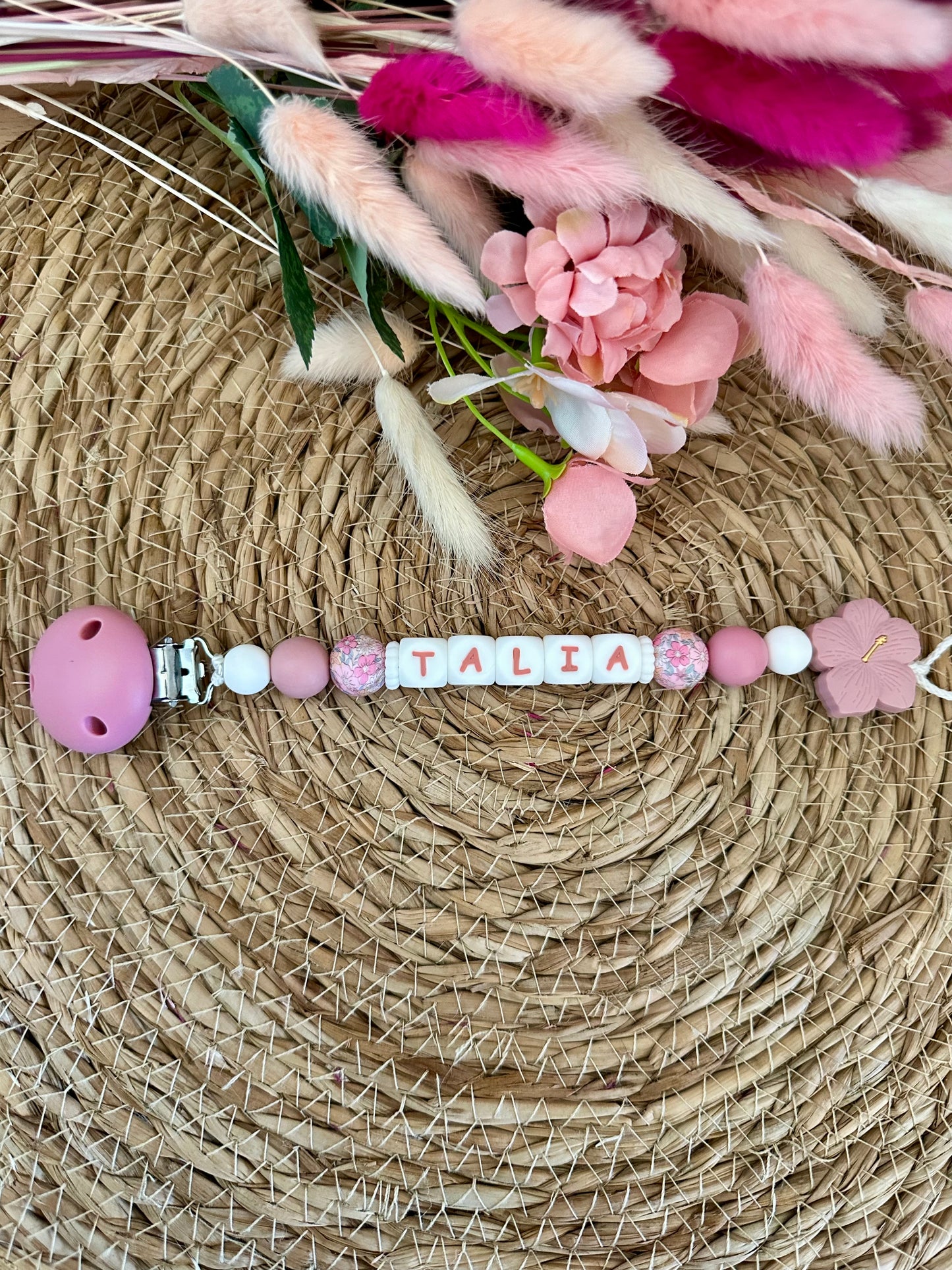 Attache tétine ( fleur )