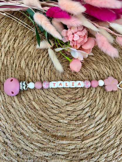 Attache tétine ( fleur )