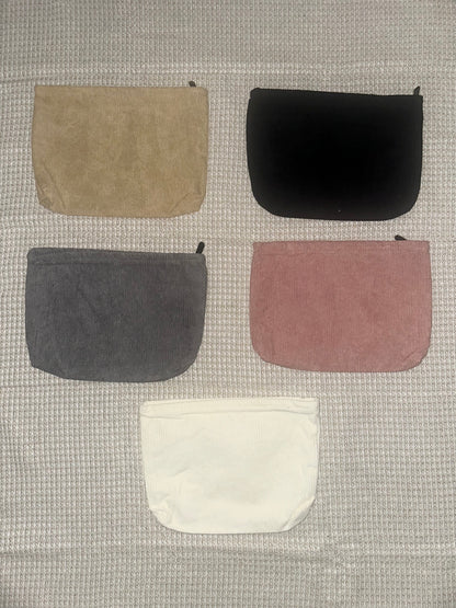 Trousse personnalisée en tissu côtelé