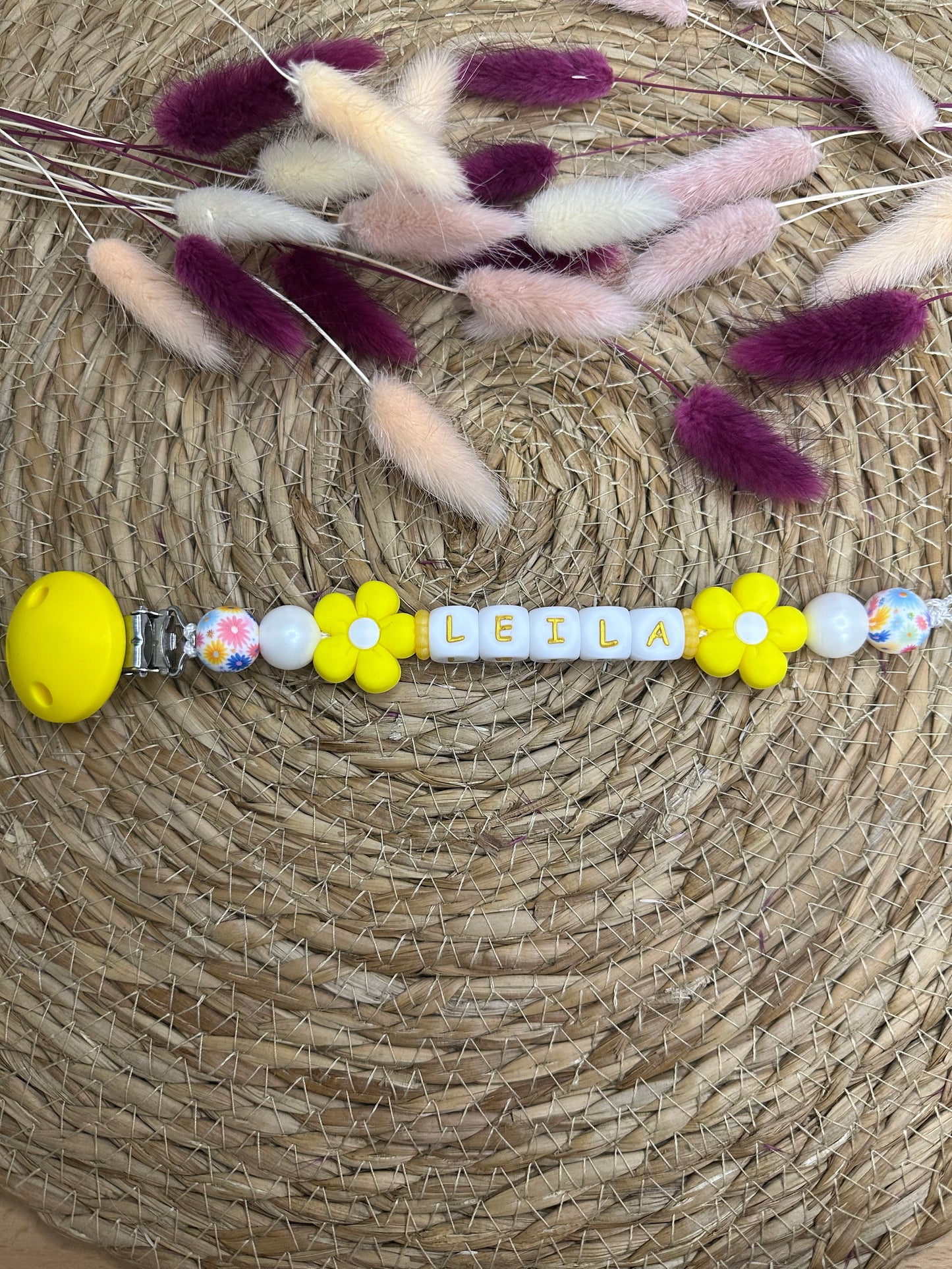 Attache tétine ( fleur )