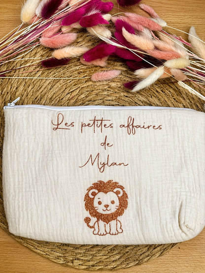 Trousse en gaze de coton