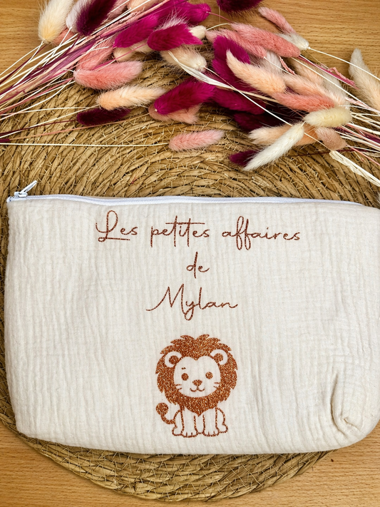 Trousse en gaze de coton