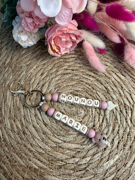 Porte - clé double prénom